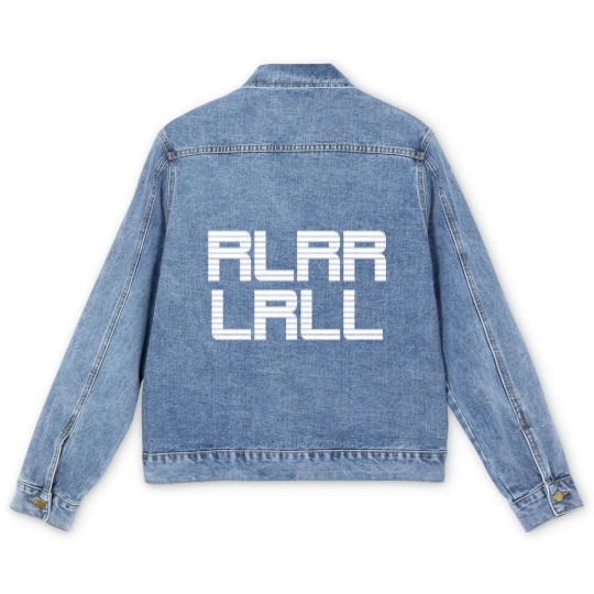 Discover RlRR LRLL Paradiddle Drummer Drumming Drum Drums Men's Denim Jackets