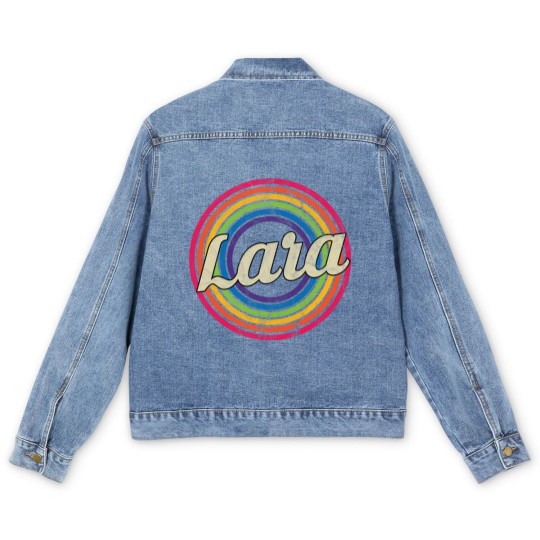 Discover Lara - Retro Rainbow Faded-Style - Lara - Men's Denim Jackets
