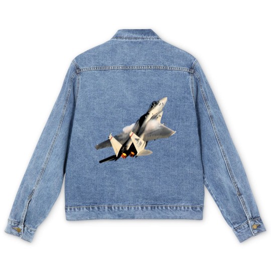 Discover F-15C Eagle afterburner no background - F 15 Eagle - Men's Denim Jackets