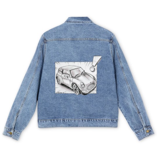 Discover Mini Cooper pencil sketch - Mini Cooper - Men's Denim Jackets