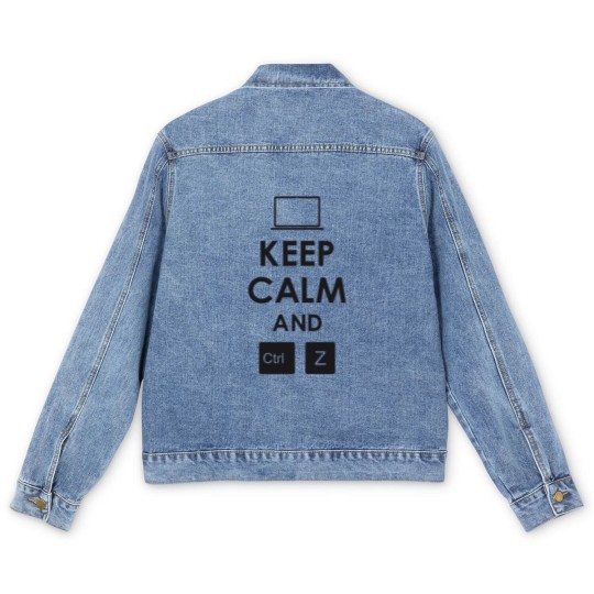 Discover keep calm and ctrl z Men's Denim Jackets
