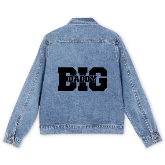 Discover Big Daddy father's day Dad father hero logo Men's Denim Jackets