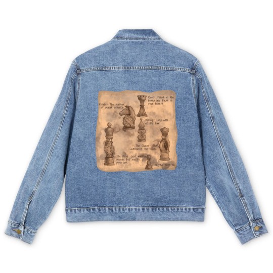 Discover Fantasy Chessmen - Chess - Men's Denim Jackets