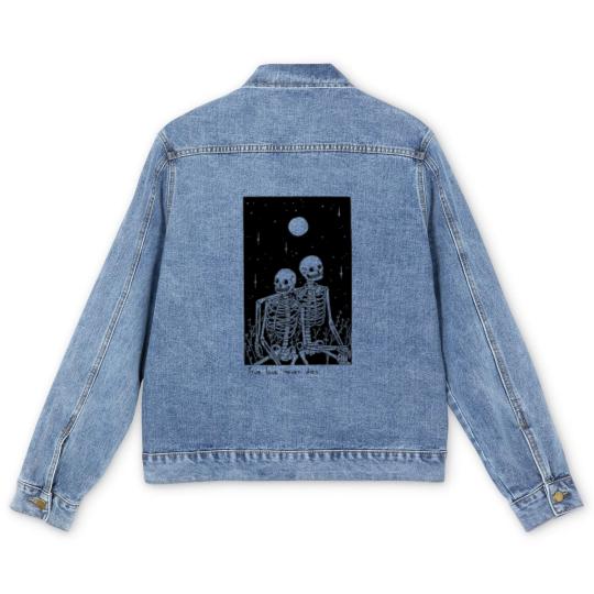 Discover true love never dies - Skeletons - Men's Denim Jackets