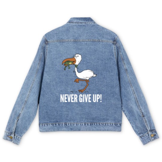 Discover Never Give Up Men's Denim Jackets