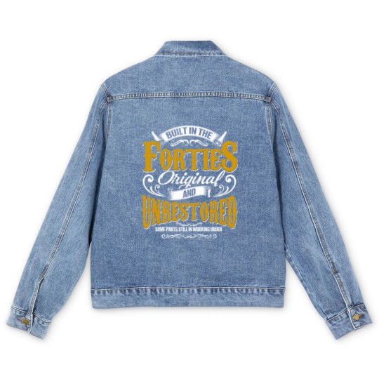 Discover Built In The 40s Forties Vintage Classic Funny 80t Men's Denim Jackets