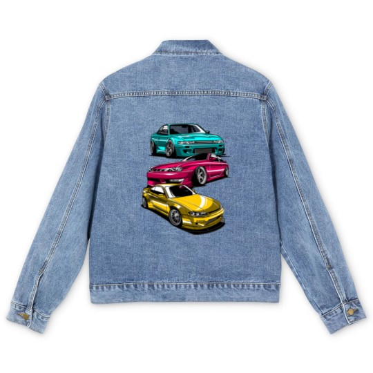 Discover JDM Legend Retro Gaming Racecar Tuning Car Men's Denim Jackets