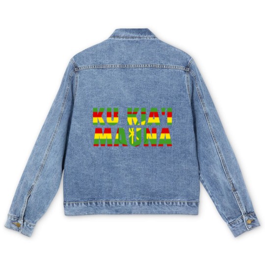 Discover Ku Kiai Mauna Men's Denim Jackets Hawaiian We Are Mauna Kea