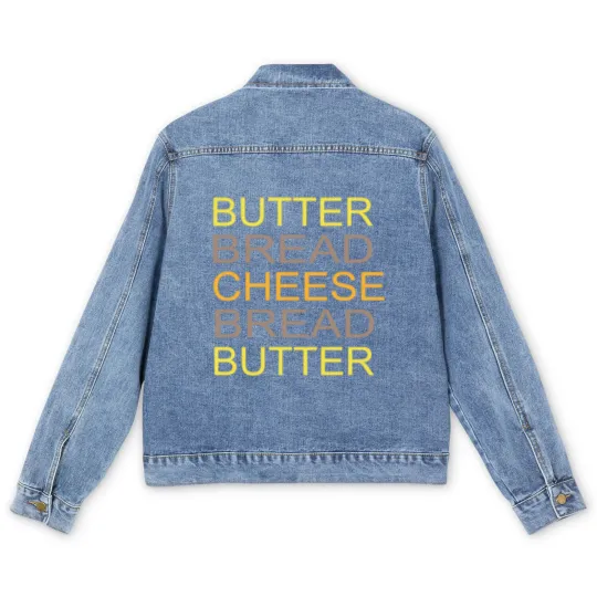Discover Butter Bread Cheese Men's Denim Jackets