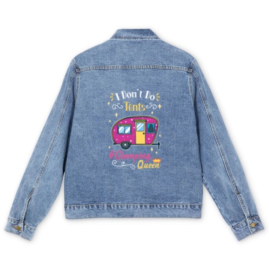 Discover Glamping Queen Camping Grandma Men's Denim Jackets