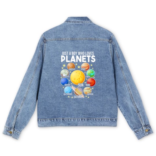 Discover solar system for kids | planet Men's Denim Jackets