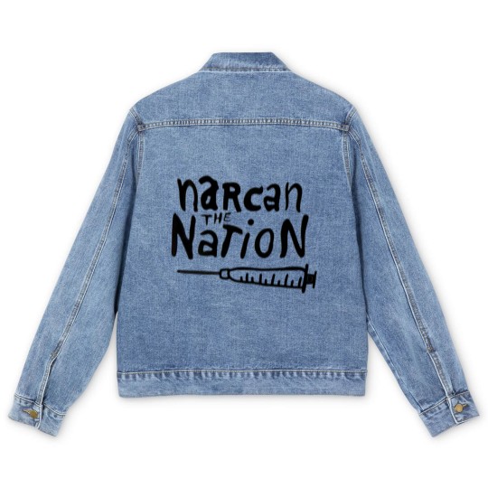 Discover Narcan the Nation (Black Letter) - Harm Reduction - Men's Denim Jackets