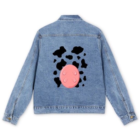 Discover Cow Utters Costume Men's Denim Jackets Funny Cute Halloween