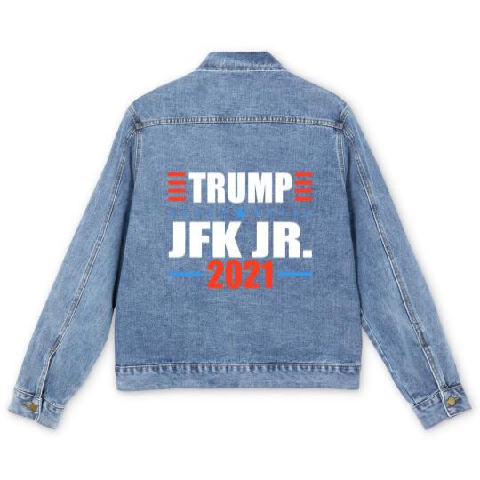 Discover T.r.u.m.p JFK Jr. 2021 Vote For T.r.u.m.p Desantis 2024 Election Men's Denim Jackets
