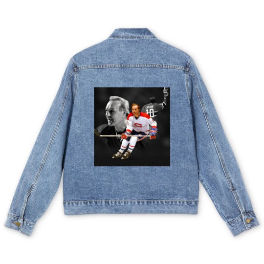 Discover Guy Lafleur 10 Canadian Hockey Legend Classic Men's Denim Jackets