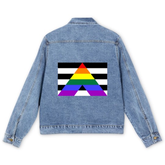 Discover Straight Ally Pride Flag  Essential Men's Denim Jackets