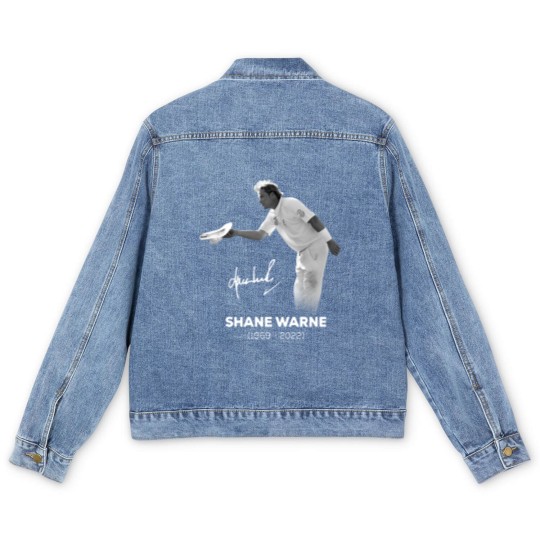 Discover RIP Shane Warne Signature Men's Denim Jackets, Memories Shane Warne  1969-2022 Men's Denim Jackets