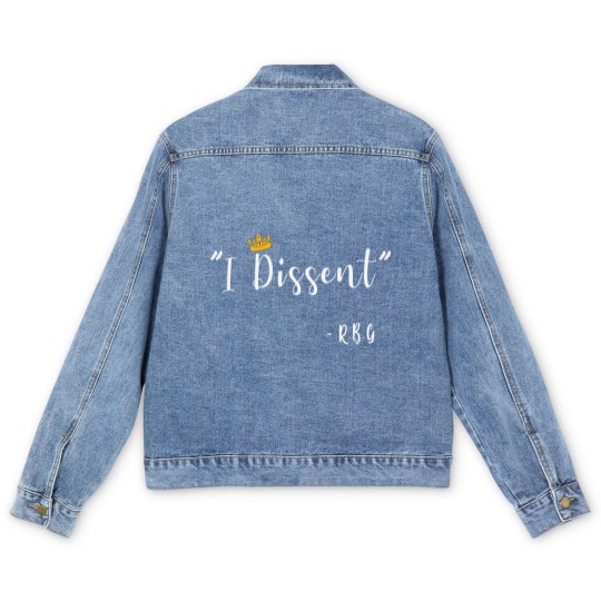 Discover I Dissent RBG Ruth Bader Ginsburg Men's Denim Jackets