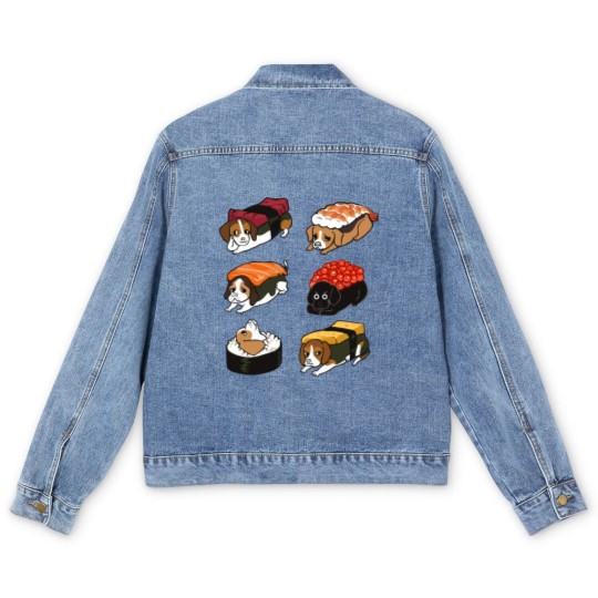 Discover Sushi Beagle - Beagle - Men's Denim Jackets