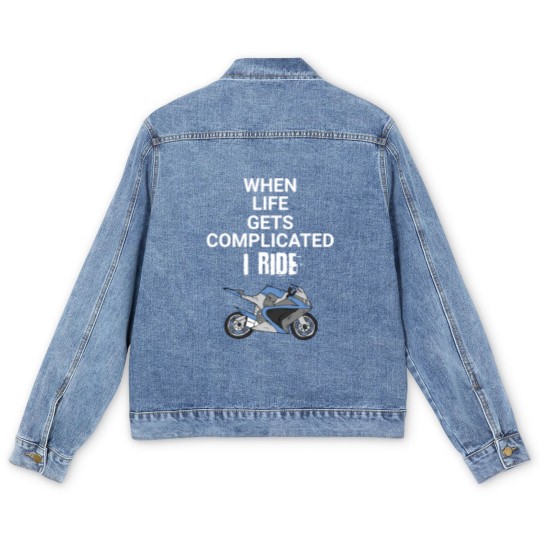 Discover Motorcycle Biker quotes Men's Denim Jackets