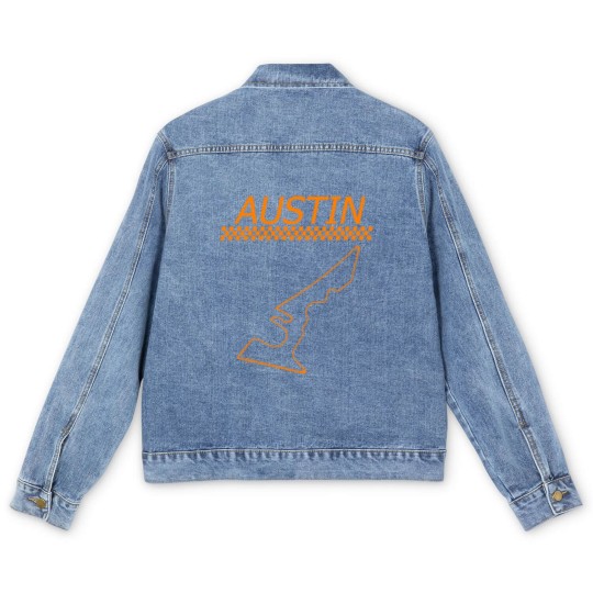 Discover Race Track In Austin Car Racing Circuit Fan Gift T Men's Denim Jackets
