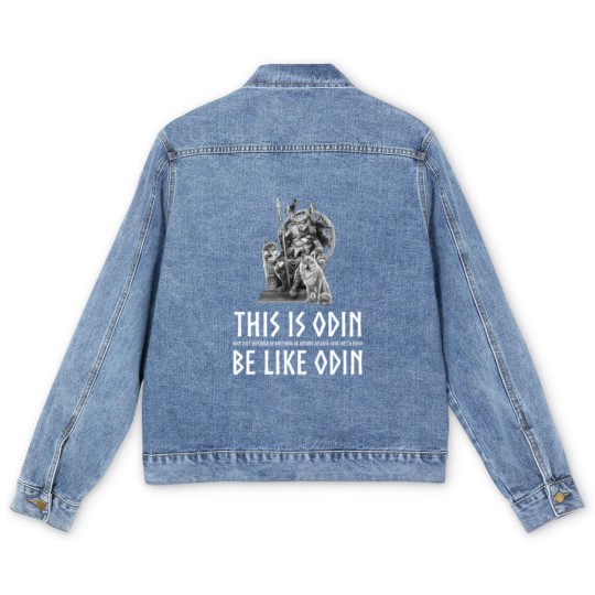 Discover Anti Socialism - Masculine Alpha Male Viking Mythology - Odin isn't offended by anything or anyone because Odin isn't a pussy - Anti Socialism - Men's Denim Jackets