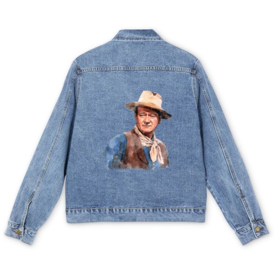 Discover John Wayne "The Duke" - Watercolor - John Wayne - Men's Denim Jackets