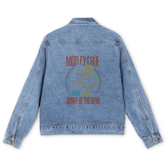 Discover Motley Crue Vintage World Tour Rock Metal Men's Denim Jackets Men's Denim Jackets