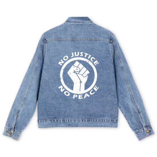 Discover no justice no peace Men's Denim Jackets
