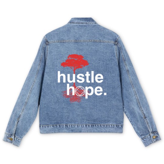 Discover Hustle Hope NA Symbol Narcotics Anonymous NA Gifts Men's Denim Jackets Men's Denim Jackets