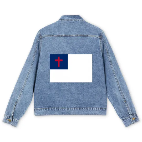 Discover Christian Flag Men's Denim Jackets