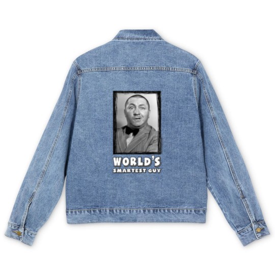 Discover The Three Stooges Curly, World's Smartest Guy Men's Denim Jackets