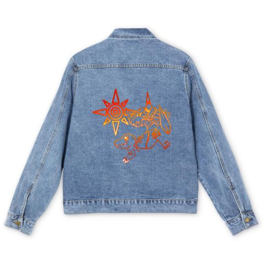 Discover Crest of Courage - Digimon - Men's Denim Jackets