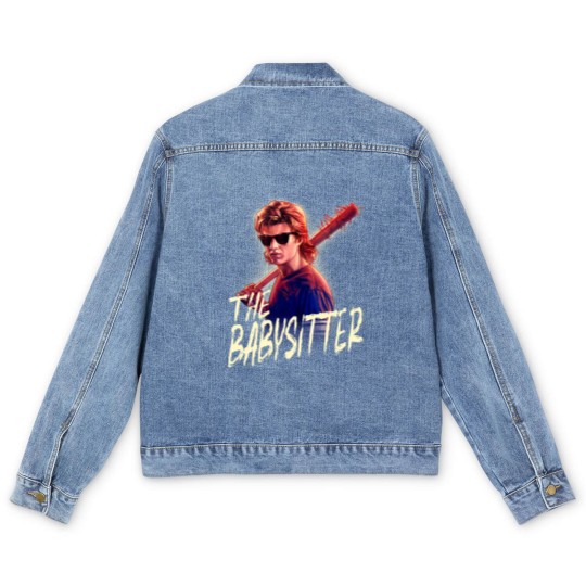 Discover Netflix Stranger Things Steve The Babysitter Portrait Men's Denim Jackets