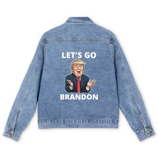 Discover Lets Go Brandon America Flag Men's Denim Jackets