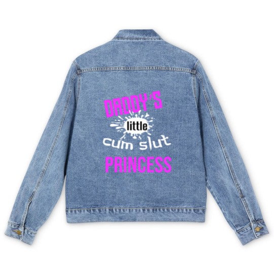 Discover Daddy's Little Cum Slut Princess Men's Denim Jackets