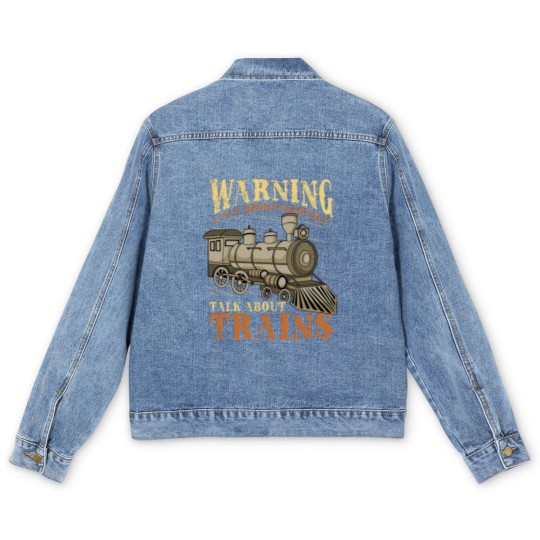 Discover Trains Railroad Train Lover - Train - Men's Denim Jackets