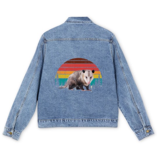 Discover Vintage Retro Possum Lovers Men's Denim Jackets