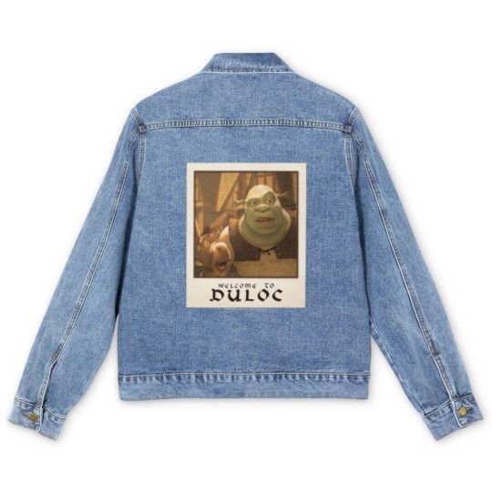 Discover Shrek Welcome To Duloc Shrek And Donkey Polaroid Men's Denim Jackets