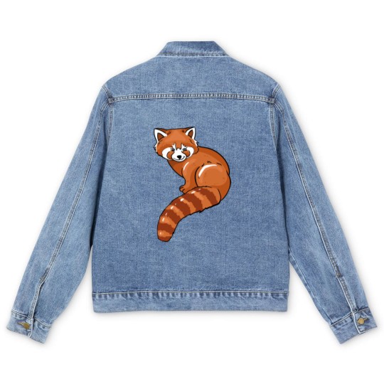 Discover Red Panda Lover Illustration Gifts Red Pandas Gift Men's Denim Jackets