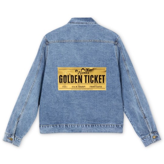 Discover Willy Wonka Golden Ticket Men's Denim Jackets