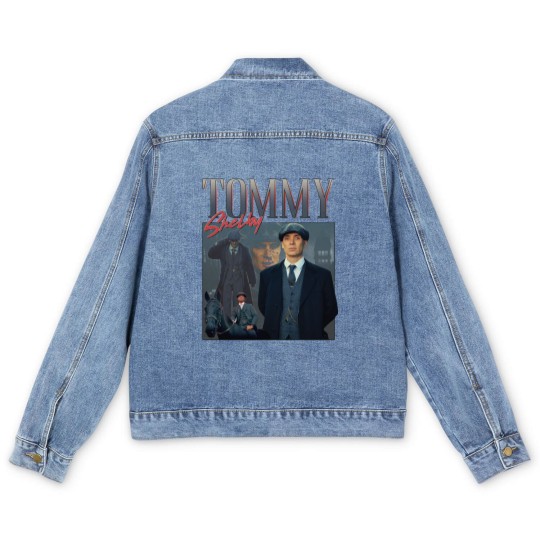 Discover Tommy Shelby Homage Men's Denim Jackets Men's Denim Jackets Top Peaky TV Show Gift Tom Thomas By Order Cillian Murphy
