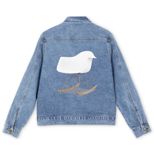 Discover Vintage furniture eames molded plastic armchair rocker - Funny - Men's Denim Jackets