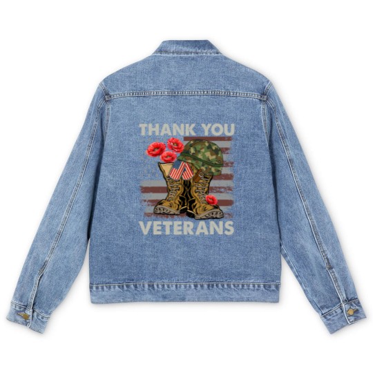 Discover Thank You Veterans Men's Denim Jackets