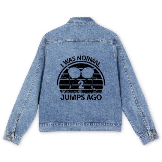Discover I Was Normal 2 Jumps Ago Paratrooper Airborne Men's Denim Jackets