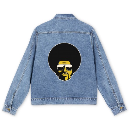 Discover Black Man, Afro, Retro, Legend, African American Men's Denim Jackets