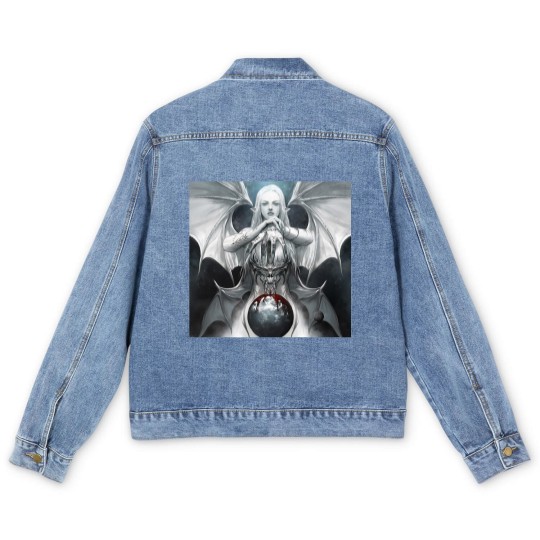Discover Grimes Original Miss Anthropocene Cover Premium Men's Denim Jackets