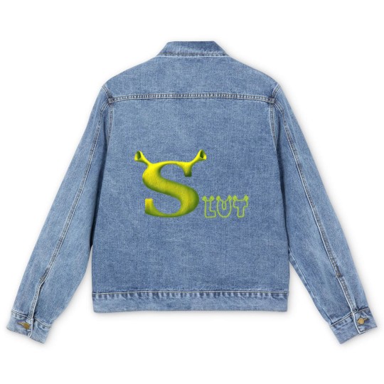 Discover Shrek Slut 2022 Men's Denim Jackets, Shrek Lover Men's Denim Jackets, Shrek Men's Denim Jackets