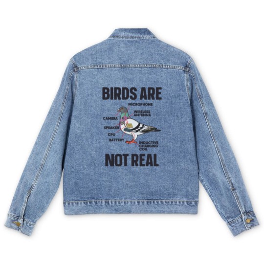 Discover Birds Are Not Real Men's Denim Jackets