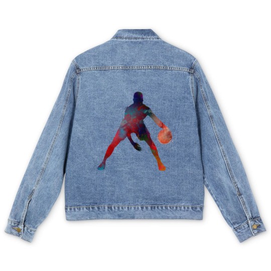 Discover basketball player #basketball #sport - Basketball - Men's Denim Jackets